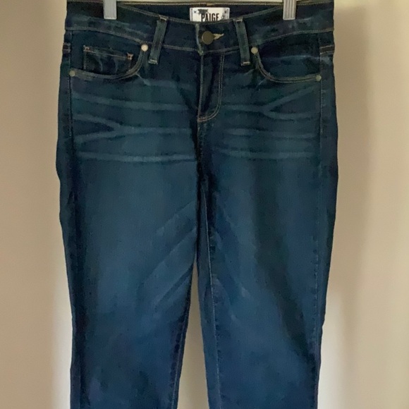 Paige Denim 'Verdugo Crop' Cropped Denim Jeans in a Dark Wash (26W X 26L) - Picture 2 of 11